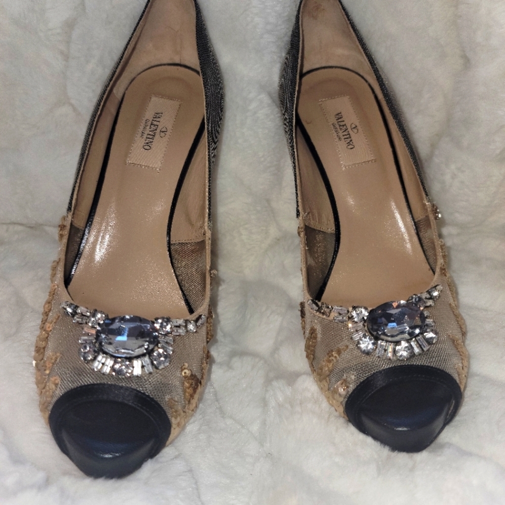 Valentino Peep Toe Pumps